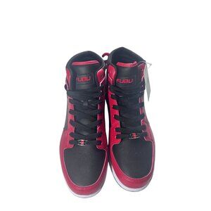 Fubu Mens High-Top Red & Black Sneakers Size 10.5‎ With Lace-Up Design NEW